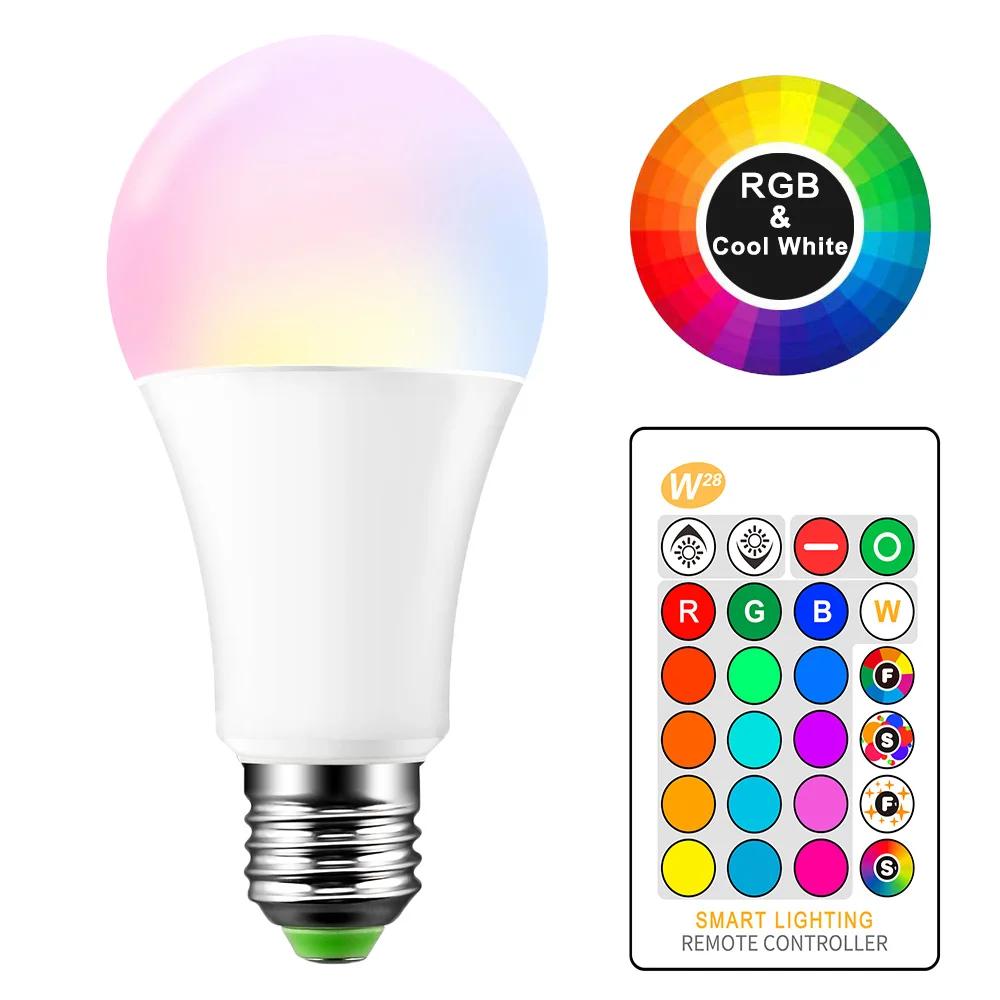  ޸  ִ AC85-265V   RGB  Ʈ, E27 LED , 5W, 10W, 15W, RGB + , 16  LED 